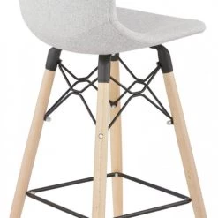 Kokoon Design Chaises Et Tabourets De Bar Tabouret De Bar Tissu Gris Clair Et Bois H107cm -Bancs Soldes tabouret de bar tissu gris clair et bois h107cm 3