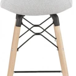 Kokoon Design Chaises Et Tabourets De Bar Tabouret De Bar Tissu Gris Clair Et Bois H107cm -Bancs Soldes tabouret de bar tissu gris clair et bois h107cm 4