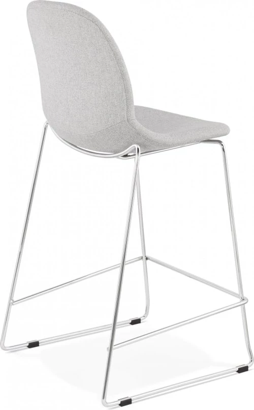 Kokoon Design Chaises Et Tabourets De Bar Tabouret De Bar Tissu Gris Clair Et Métal H101cm 6 Kokoon Design Chaises Et Tabourets De Bar Tabouret De Bar Tissu Gris Clair Et Métal H101cm – Image 4