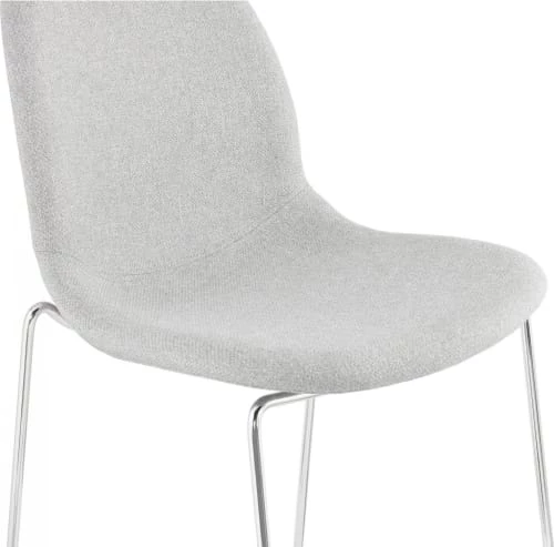 Kokoon Design Chaises Et Tabourets De Bar Tabouret De Bar Tissu Gris Clair Et Métal H101cm 8 Kokoon Design Chaises Et Tabourets De Bar Tabouret De Bar Tissu Gris Clair Et Métal H101cm – Image 6
