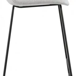 Kokoon Design Chaises Et Tabourets De Bar Tabouret De Bar Tissu Gris Clair Et Métal Noir H85cm -Bancs Soldes tabouret de bar tissu gris clair et metal noir h85cm 2