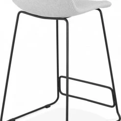 Kokoon Design Chaises Et Tabourets De Bar Tabouret De Bar Tissu Gris Clair Et Métal Noir H85cm -Bancs Soldes tabouret de bar tissu gris clair et metal noir h85cm 3