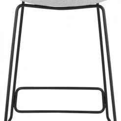 Kokoon Design Chaises Et Tabourets De Bar Tabouret De Bar Tissu Gris Clair Et Métal Noir H85cm -Bancs Soldes tabouret de bar tissu gris clair et metal noir h85cm 4