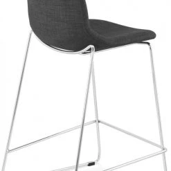 Kokoon Design Chaises Et Tabourets De Bar Tabouret De Bar Tissu Gris Et Métal H101cm -Bancs Soldes tabouret de bar tissu gris et metal h101cm 3