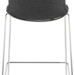 Kokoon Design Chaises Et Tabourets De Bar Tabouret De Bar Tissu Gris Et Métal H101cm -Bancs Soldes tabouret de bar tissu gris et metal h101cm 4