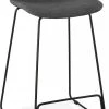 Kokoon Design Chaises Et Tabourets De Bar Tabouret De Bar Tissu Gris Et Métal Noir H85cm -Bancs Soldes tabouret de bar tissu gris et metal noir h85cm