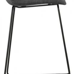 Kokoon Design Chaises Et Tabourets De Bar Tabouret De Bar Tissu Gris Et Métal Noir H85cm -Bancs Soldes tabouret de bar tissu gris et metal noir h85cm 2