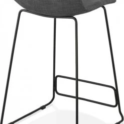 Kokoon Design Chaises Et Tabourets De Bar Tabouret De Bar Tissu Gris Et Métal Noir H85cm -Bancs Soldes tabouret de bar tissu gris et metal noir h85cm 3