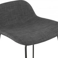 Kokoon Design Chaises Et Tabourets De Bar Tabouret De Bar Tissu Gris Et Métal Noir H85cm -Bancs Soldes tabouret de bar tissu gris et metal noir h85cm 5