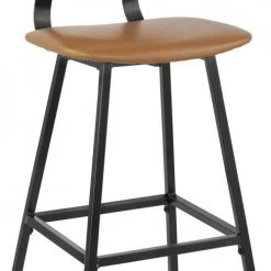Kokoon Design Chaises Et Tabourets De Bar Tabouret De Bar Tradition Assise Rembourrée Imitation Marron
