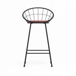 Potiron Paris Chaises Et Tabourets De Bar Tabouret De Bar Velours Rose Vintage -Bancs Soldes tabouret de bar velours rose vintage 2