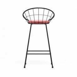 Potiron Paris Chaises Et Tabourets De Bar Tabouret De Bar Velours Rose Vintage -Bancs Soldes tabouret de bar velours rose vintage 5