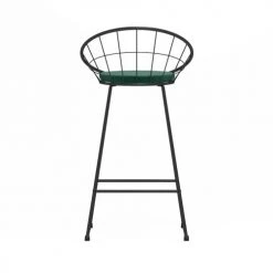 Potiron Paris Chaises Et Tabourets De Bar Tabouret De Bar Velours Vert Sapin -Bancs Soldes tabouret de bar velours vert sapin 5