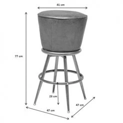 Kare Design Chaises Et Tabourets De Bar Tabouret De Bar Vintage Marron Et Acier Doré -Bancs Soldes tabouret de bar vintage marron et acier dore 3