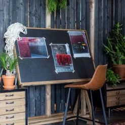 Dutchbone Chaises Et Tabourets De Bar Tabouret De Comptoir En Cuir Marron -Bancs Soldes tabouret de comptoir en cuir marron 2