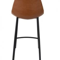 Dutchbone Chaises Et Tabourets De Bar Tabouret De Comptoir En Cuir Marron -Bancs Soldes tabouret de comptoir en cuir marron 5