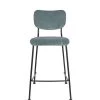 Zuiver Chaises Et Tabourets De Bar Tabouret De Comptoir En Tissu Bleu -Bancs Soldes tabouret de comptoir en tissu bleu