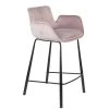 Zuiver Chaises Et Tabourets De Bar Tabouret De Comptoir En Velours Rose -Bancs Soldes tabouret de comptoir en velours rose