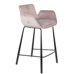 Zuiver Chaises Et Tabourets De Bar Tabouret De Comptoir En Velours Rose