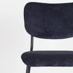 Zuiver Chaises Et Tabourets De Bar Tabouret De Comptoir Rétro En Velours Bleu -Bancs Soldes tabouret de comptoir retro en velours bleu 3