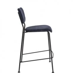 Zuiver Chaises Et Tabourets De Bar Tabouret De Comptoir Rétro En Velours Bleu -Bancs Soldes tabouret de comptoir retro en velours bleu 5