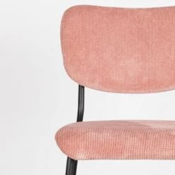 Zuiver Chaises Et Tabourets De Bar Tabouret De Comptoir Rétro En Velours Rose -Bancs Soldes tabouret de comptoir retro en velours rose 3