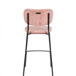 Zuiver Chaises Et Tabourets De Bar Tabouret De Comptoir Rétro En Velours Rose -Bancs Soldes tabouret de comptoir retro en velours rose 5
