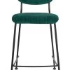 Zuiver Chaises Et Tabourets De Bar Tabouret De Comptoir Rétro En Velours Vert -Bancs Soldes tabouret de comptoir retro en velours vert