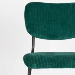 Zuiver Chaises Et Tabourets De Bar Tabouret De Comptoir Rétro En Velours Vert -Bancs Soldes tabouret de comptoir retro en velours vert 3