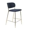 Mathi Design Chaises Et Tabourets De Bar Tabouret De Comptoir Tissu Bleu -Bancs Soldes tabouret de comptoir tissu bleu