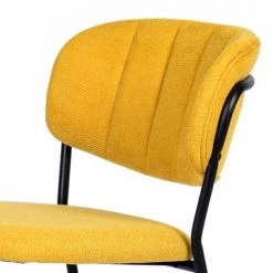 Mathi Design Chaises Et Tabourets De Bar Tabouret De Comptoir Tissu Jaune -Bancs Soldes tabouret de comptoir tissu jaune 3