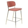 Mathi Design Chaises Et Tabourets De Bar Tabouret De Comptoir Tissu Rose -Bancs Soldes tabouret de comptoir tissu rose