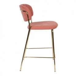 Mathi Design Chaises Et Tabourets De Bar Tabouret De Comptoir Tissu Rose -Bancs Soldes tabouret de comptoir tissu rose 2