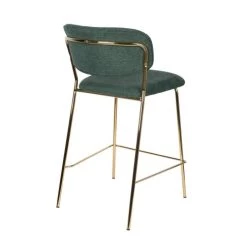 Mathi Design Chaises Et Tabourets De Bar Tabouret De Comptoir Tissu Vert -Bancs Soldes tabouret de comptoir tissu vert 2