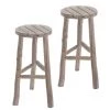 Hellin Chaises Et Tabourets De Bar Tabouret En Bois Flotté (lot De 2) -Bancs Soldes tabouret en bois flotte lot de 2