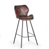 GINER Y COLOMER Chaises Et Tabourets De Bar Tabouret En Cuir Et Metal -Bancs Soldes tabouret en cuir et metal