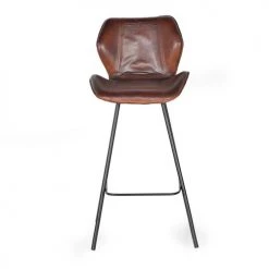 GINER Y COLOMER Chaises Et Tabourets De Bar Tabouret En Cuir Et Metal -Bancs Soldes tabouret en cuir et metal 3