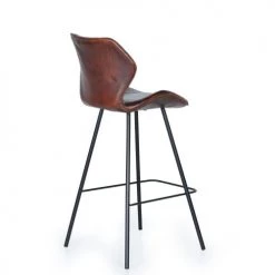 GINER Y COLOMER Chaises Et Tabourets De Bar Tabouret En Cuir Et Metal -Bancs Soldes tabouret en cuir et metal 4