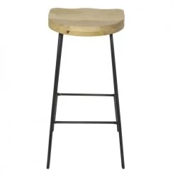 Maisons Du Monde Chaises Et Tabourets De Bar Tabouret En Manguier Massif Et Métal Noir H75 -Bancs Soldes tabouret en manguier massif et metal noir h75 1000 8 38 186957 3