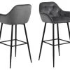 Hellin Chaises Et Tabourets De Bar Tabouret Haut Avec Accoudoirs En Velours Et Métal (lot De 2) -Bancs Soldes tabouret haut avec accoudoirs en velours et metal lot de 2 12