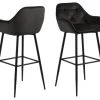 Hellin Chaises Et Tabourets De Bar Tabouret Haut Avec Accoudoirs En Velours Et Métal (lot De 2) -Bancs Soldes tabouret haut avec accoudoirs en velours et metal lot de 2 18