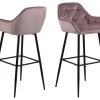 Hellin Chaises Et Tabourets De Bar Tabouret Haut Avec Accoudoirs En Velours Et Métal (lot De 2) -Bancs Soldes tabouret haut avec accoudoirs en velours et metal lot de 2 6