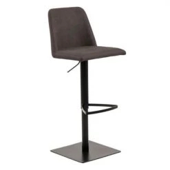 Meubles & Design Chaises Et Tabourets De Bar Tabouret Haut De Bar Moderne En Tissu Gris