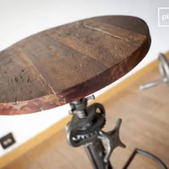 PIB Chaises Et Tabourets De Bar Tabouret Haut En Bois Marron -Bancs Soldes tabouret haut en bois marron 2