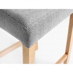 Custom Form Chaises Et Tabourets De Bar Tabouret Tissu Rembourrée Gris Pieds Bois Massif Clair 12 Custom Form Chaises Et Tabourets De Bar Tabouret Tissu Rembourrée Gris Pieds Bois Massif Clair -Bancs Soldes tabouret tissu rembourree gris pieds bois massif clair 4