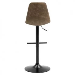 Moloo Chaises Et Tabourets De Bar Tabouret Vintage Microfibre Marron Pied Métal Noir (x2) -Bancs Soldes tabouret vintage microfibre marron pied metal noir x2 2