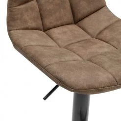 Moloo Chaises Et Tabourets De Bar Tabouret Vintage Microfibre Marron Pied Métal Noir (x2) -Bancs Soldes tabouret vintage microfibre marron pied metal noir x2 3