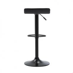 Moloo Chaises Et Tabourets De Bar Tabourets De Bar Design Réglable PU Noir Pieds Noirs (x4) -Bancs Soldes tabourets de bar design reglable pu noir pieds noirs x4 2