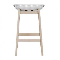 Mob In Chaises Et Tabourets De Bar Tabourets De Bar En Chêne Et Assise Blanche 65 Cm - Lot De 4 -Bancs Soldes tabourets de bar en chene et assise blanche 65 cm lot de 4 10