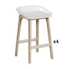 Mob In Chaises Et Tabourets De Bar Tabourets De Bar En Chêne Et Assise Blanche 65 Cm - Lot De 4 -Bancs Soldes tabourets de bar en chene et assise blanche 65 cm lot de 4 6